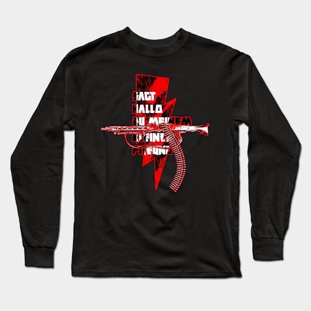 Machine gun Long Sleeve T-Shirt by relicsandmilitaria